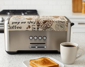 Toast and Coffee Themed Magnetic Long Slot Cotton Toaster Huggee