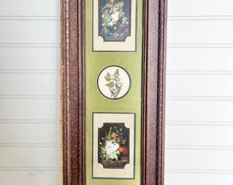 Vintage Ethan Allen Floral Framed Art