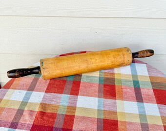 Antique Large Wooden Rolling Pin Dough Roller Baking Roller