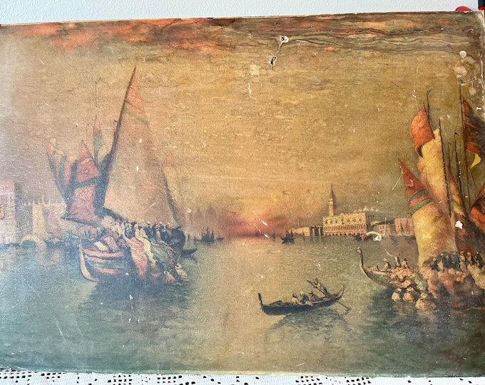 Richard Dey De Ribcowsky Venetian Lagoon PRINT – "Oriental Traders" Scene