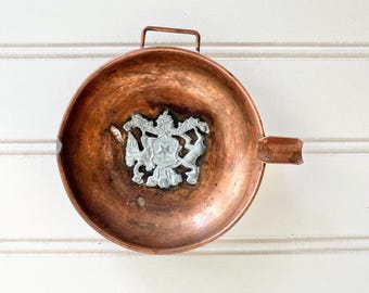 Chilean Vintage Mini Copper Ashtray Trinket Dish