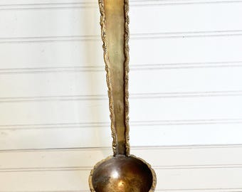 Antique Brass Ladle - Victorian Brass Kitchen Utensils Brass Spoon