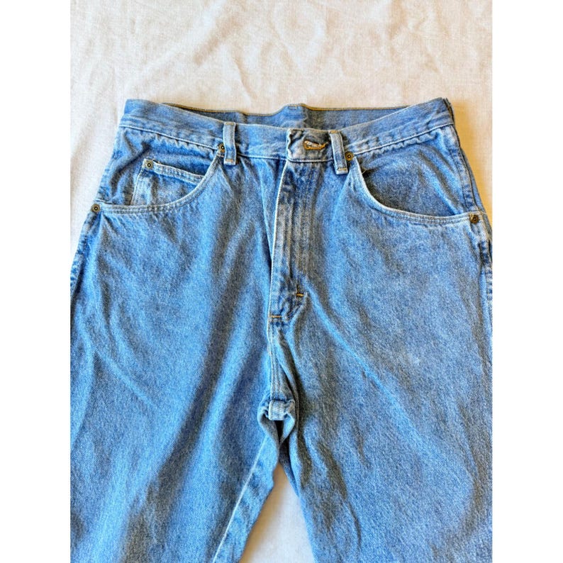 Vtg 1985 Wrangler Red Label Jeans Made in USA Broken Twill Blue Denim 33x32 image 5
