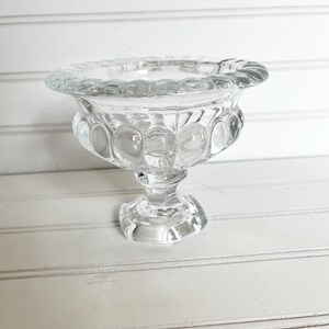 Heavy Glass Compote Dish | Pedestal Glass Candy Dish - Etsy