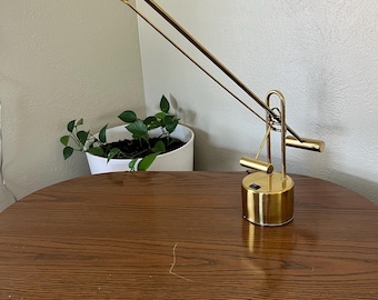 1970’s Postmodern Brass Pendulum Desk Lamp