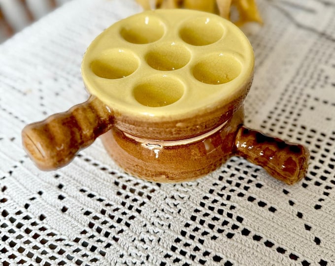 1950's Modele Depose France Ceramic Escargot Serving Dish Set of Two