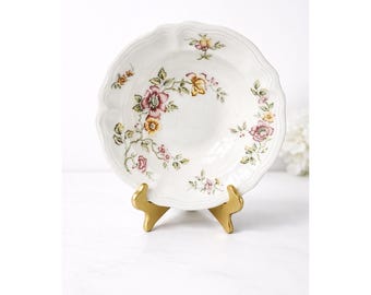 Florganza Ironstone Soup Bowl Floral Pattern Made in Japan