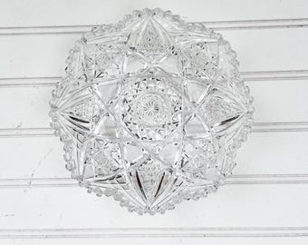 Vintage American Brilliant Cut Crystal Bowl - Early 1900’s ABP 7”