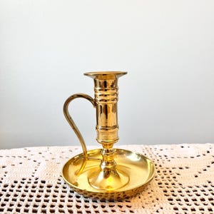 Brass Chamber Candlestick Holder