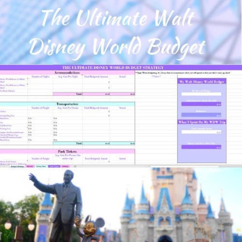ULTIMATE Disney World Budget Template Disney World Trip | Etsy