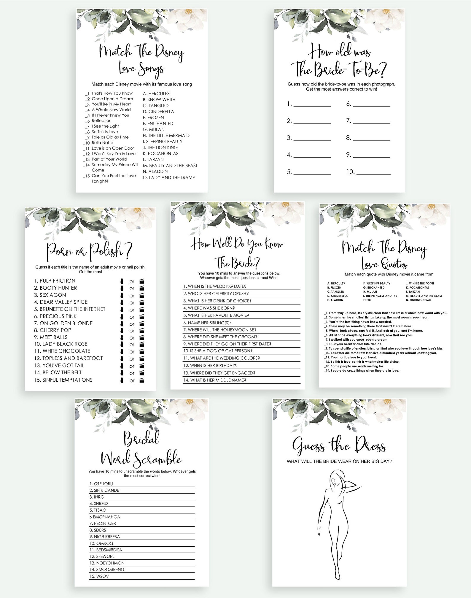 Hen's Night Scavenger Hunt Bachelorette Party Games Fun | Etsy