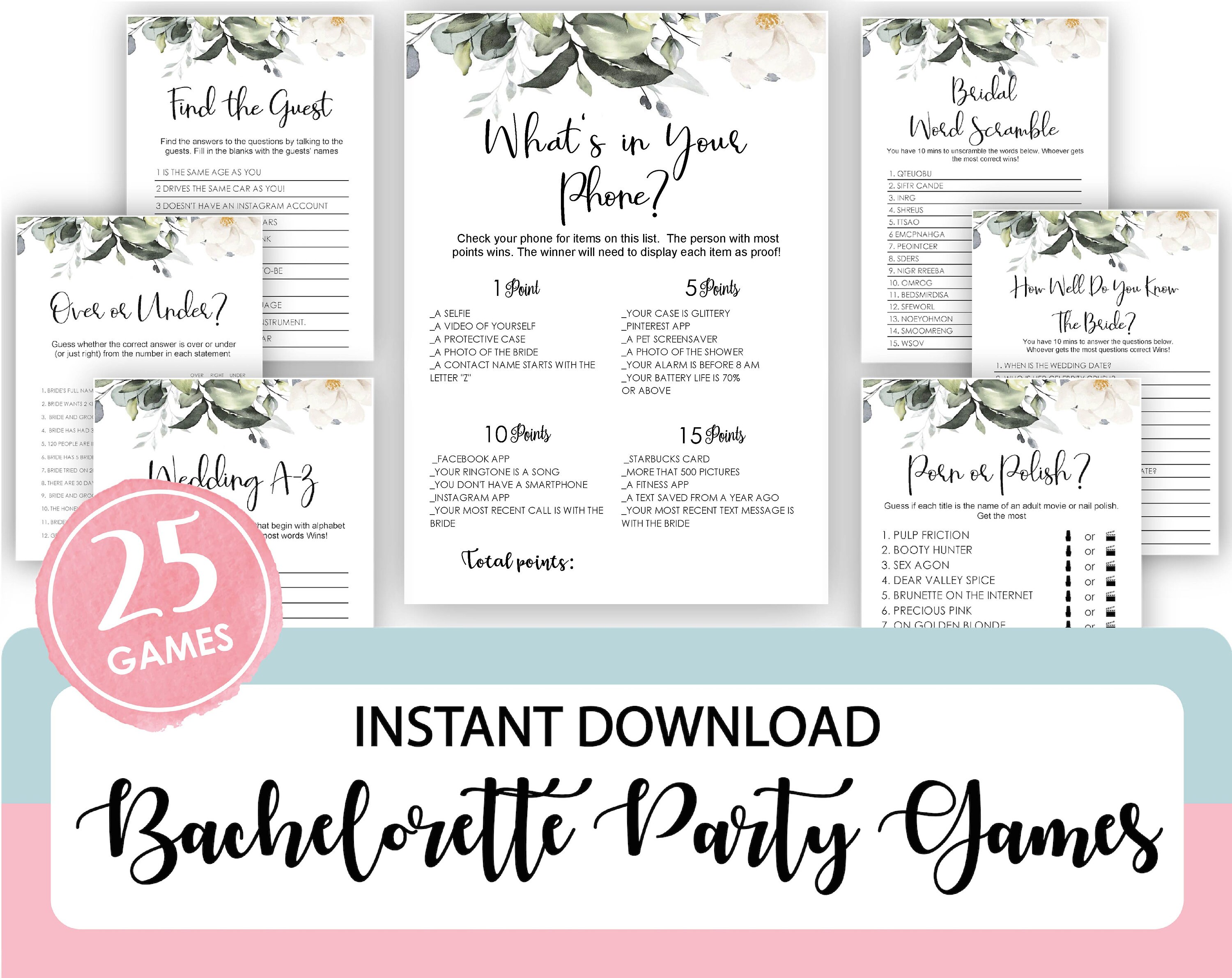Hen's Night Scavenger Hunt Bachelorette Party Games Fun | Etsy