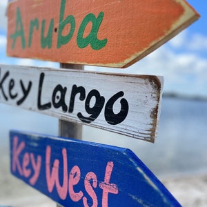 1 Single Directional Sign . Beach Signs . Tiki Signs . Custom Directional Arrows . Key West Backyard Signs . Pool Signs. FREE SHIPPING