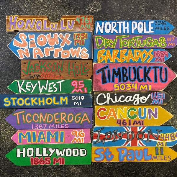 Directional Signs , Wooden Arrow Sign , Signpost, Directional Arrow Sign, Valentines Day Gift for Him