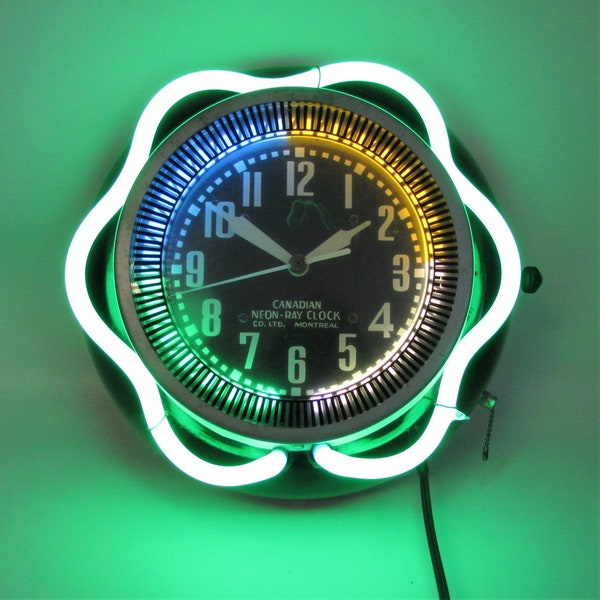 Neon Clock Etsy