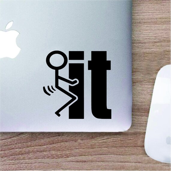 Fuck it F it Stick man Funny car Decal Logo Decal Laptop | Etsy