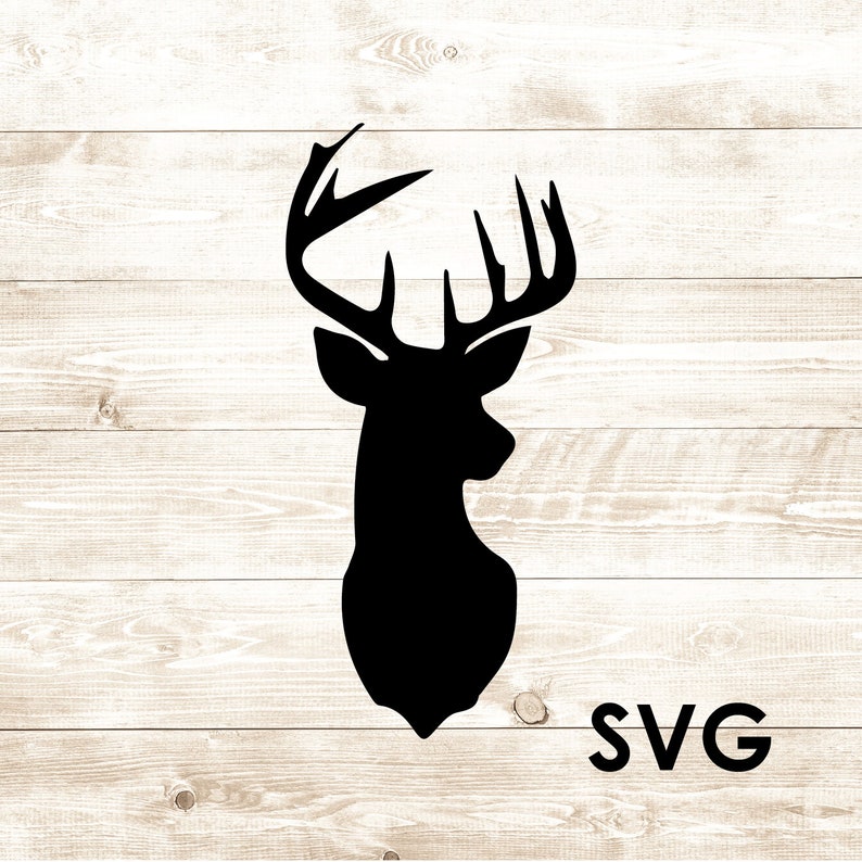 Download Deer Head Silhouette Side Turned Svg Digital Download Etsy