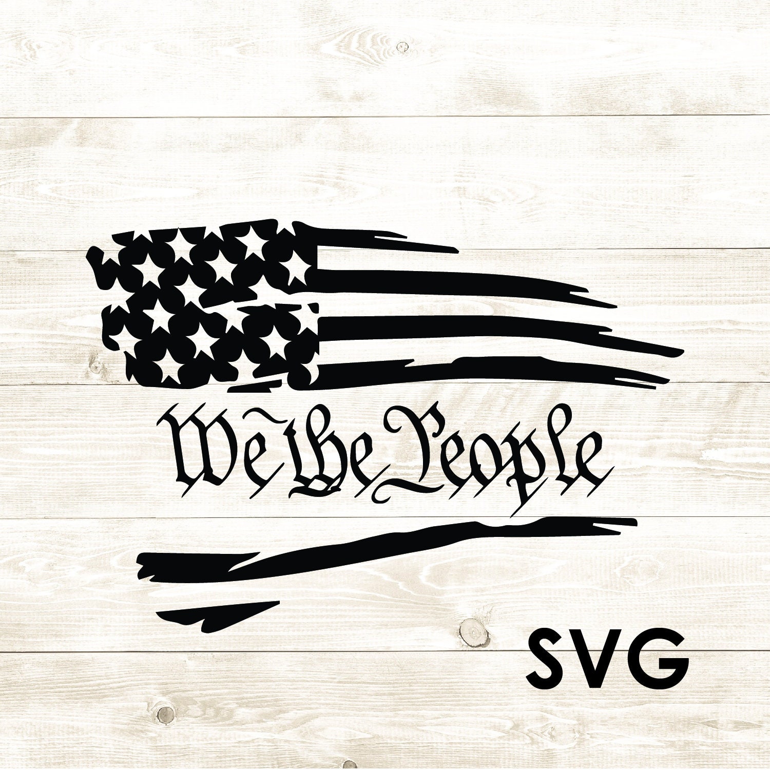 We the People Distressed American Flag SVG Digital | Etsy