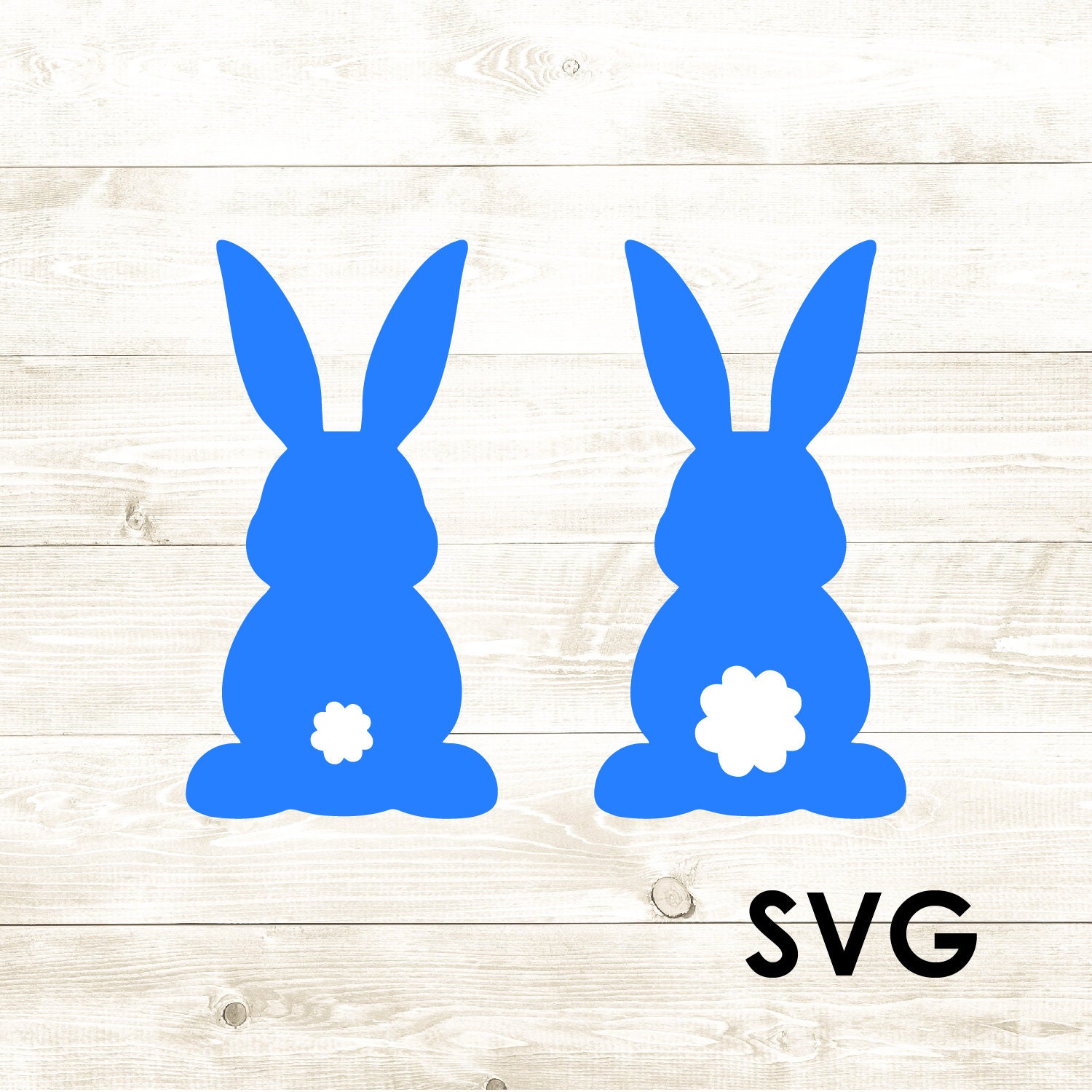 Download Easter Bunny Cute Outline Silhouette Tail Cricut SVG | Etsy