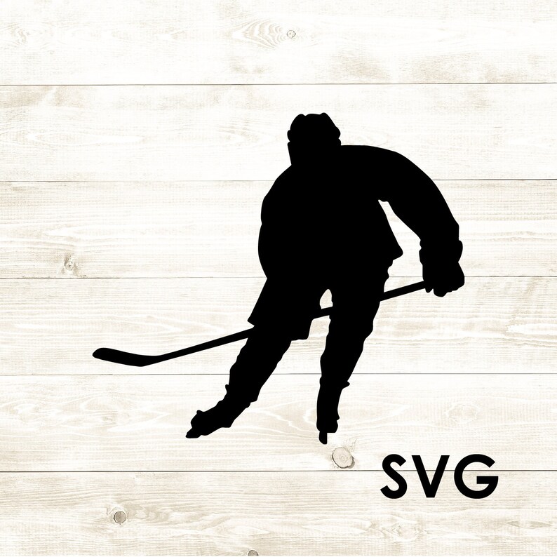 Hockey Player Clipart SVG Digital Download Cricut Etsy