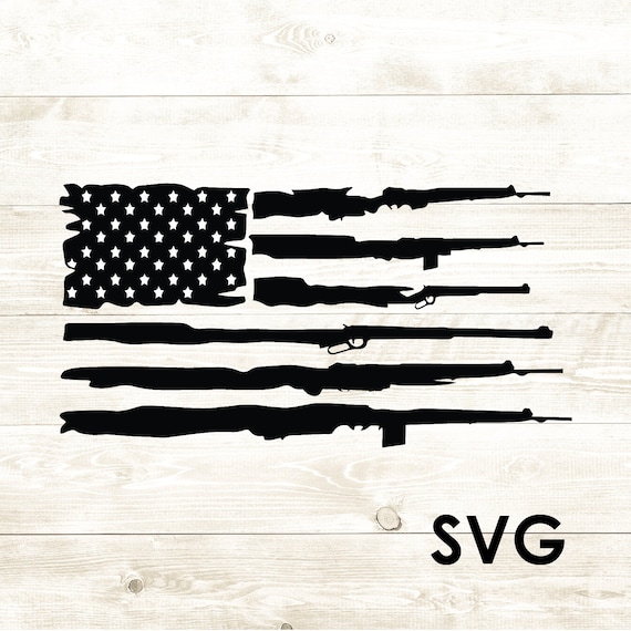 Download Distressed Gun Rifles American Flag SVG Digital Download ...