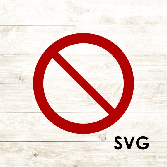 Banned Cross Out Blocked No Sign Cancel Symbol Logo SVG Etsy