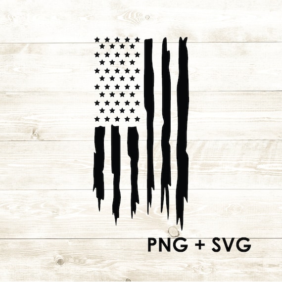 Distressed Vertical American Flag SVG PNG Digital Download | Etsy