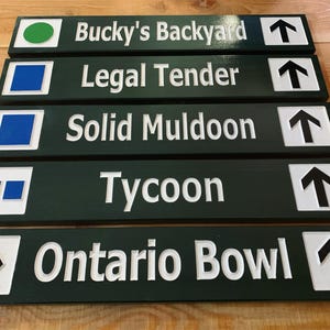 Personalized Wood 4”x 24” Trail Sign for Your Ski Retreat  (Volume Discounts Available)