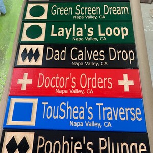 CUSTOM 3x13 wood carved ski trail inspired signs image 9