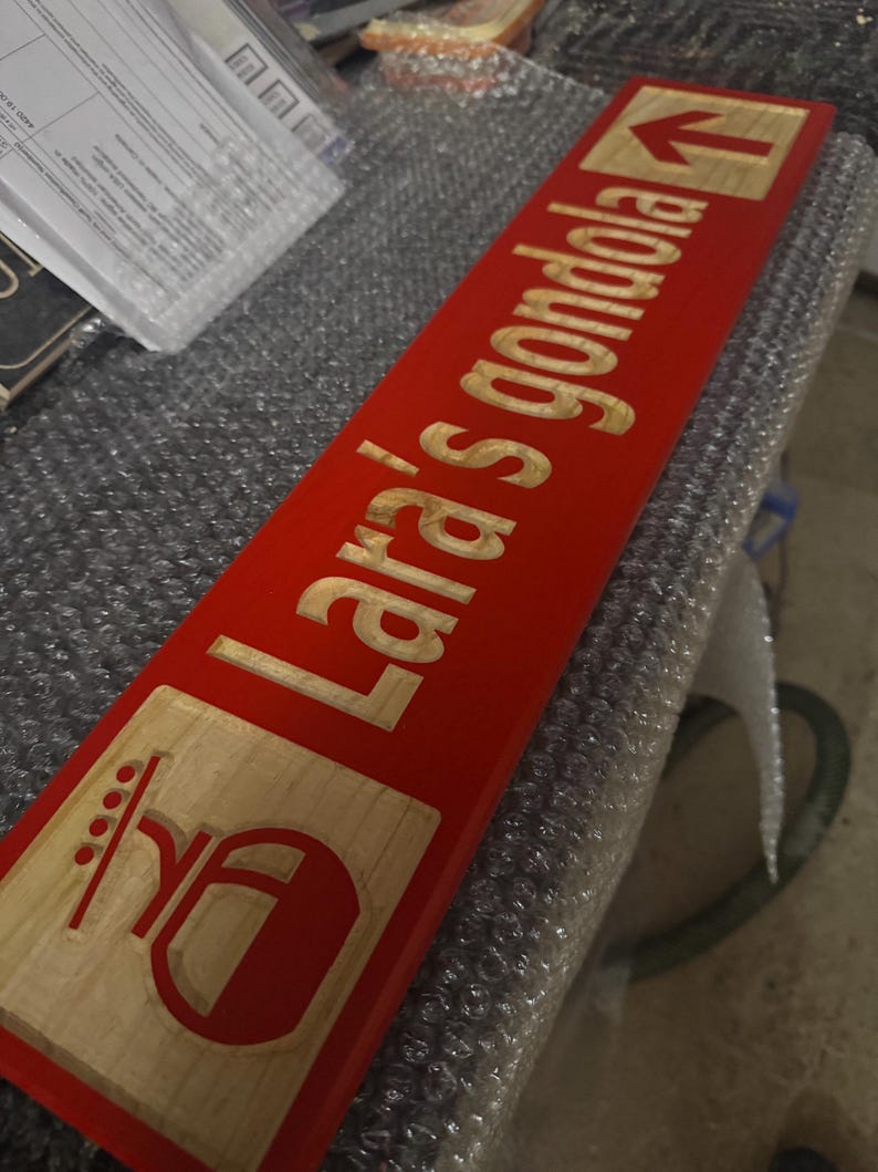 Cabin Decor Custom Wood Carved Ski Trail Sign — 4x24 Inch image 12