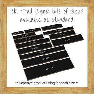 Cabin Decor Custom Wood Carved Ski Trail Sign — 4x24 Inch image 4