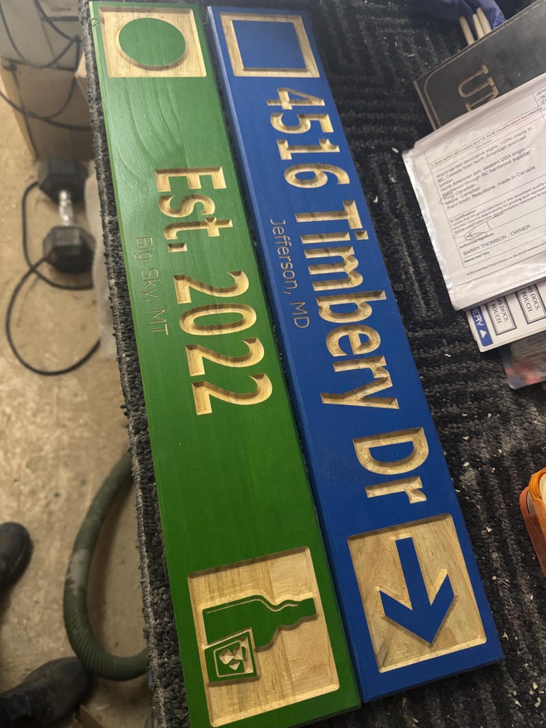 Cabin Decor Custom Wood Carved Ski Trail Sign — 4x24 Inch image 16