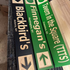 Cabin Decor Custom Wood Carved Ski Trail Sign — 4x24 Inch image 18