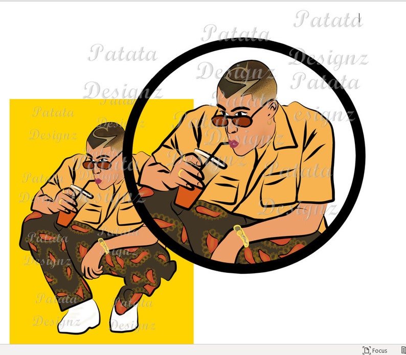 Download BAD BUNNY fan clipart png jpg files for cricut cutting | Etsy