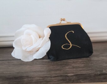 Black Moustaches Personalised Coin Purse