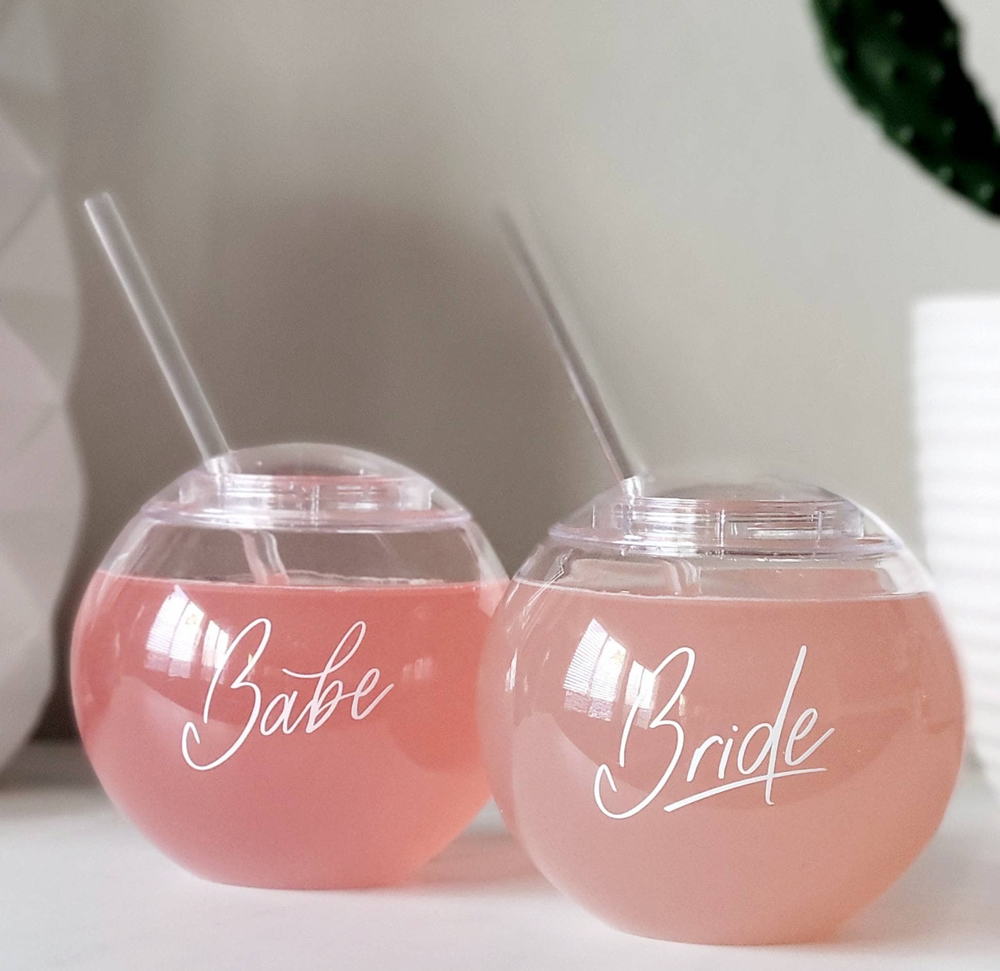 Bride + Babe Glass Can Cups