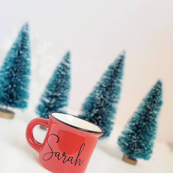 Personalized Mini Mug | Espresso, Shots, Hot Chocolate Mug | Dinner Place Cards