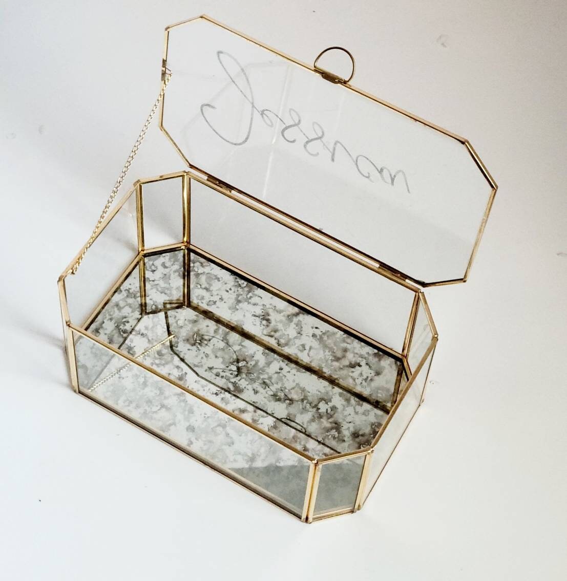 Personalized Large Glass Jewelry Box for Bridesmaids and Etsy