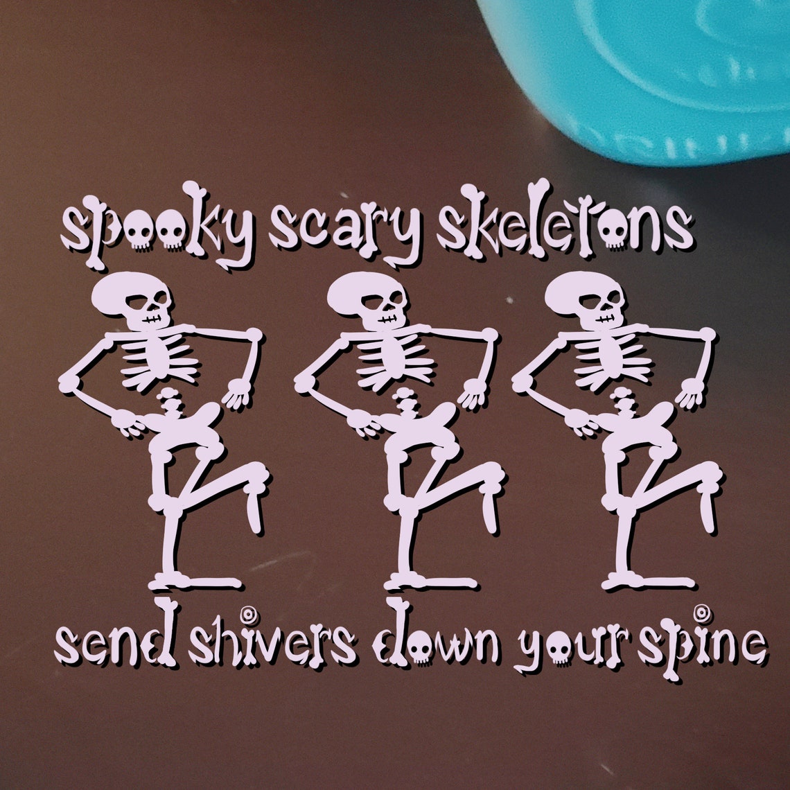 Spooky scary promo skeletons