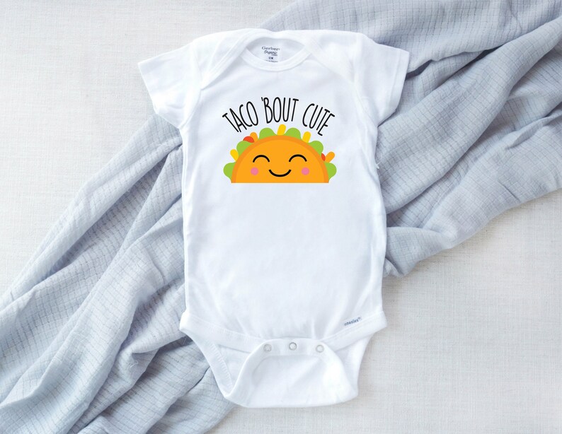 Taco Bout Cute Baby Bodysuit Mexican food shirt kawaii taco shirt Funny Mexican Bodysuit Mexican Baby Shower Mexican Baby Gift
