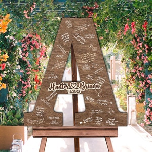 Wedding Guest Book, Wood Guest Book, Alternative Guest Book 3D Wooden Wedding Sign, Wedding Decor Guest Book Alternative Wedding Letter Sign