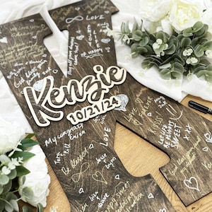 Wedding Guest Book, Wood Guest Book, Alternative Guest Book 3D Wooden Wedding Sign, Wedding Decor Guest Book Alternative Wedding Letter Sign