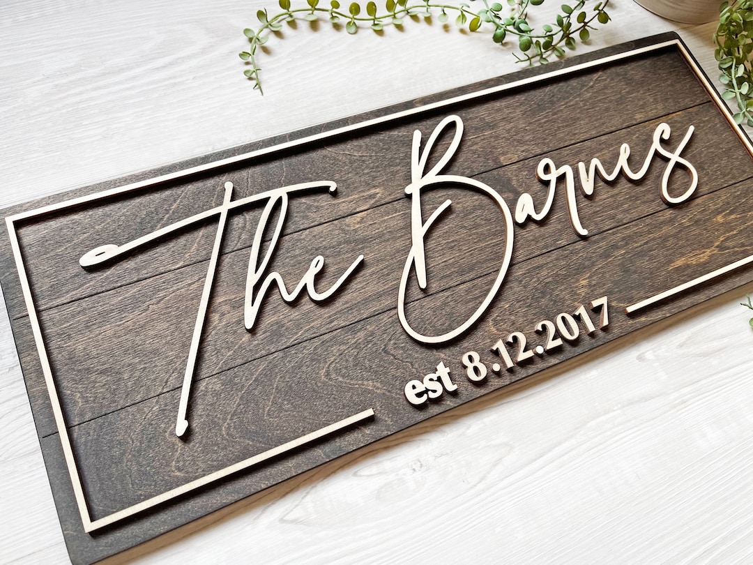 Custom Wood Sign, Pallet Sign, Wedding Gift, Farmhouse Sign, Established sign, Wood Anniversary Gift, 5th Anniversary gift for Husband