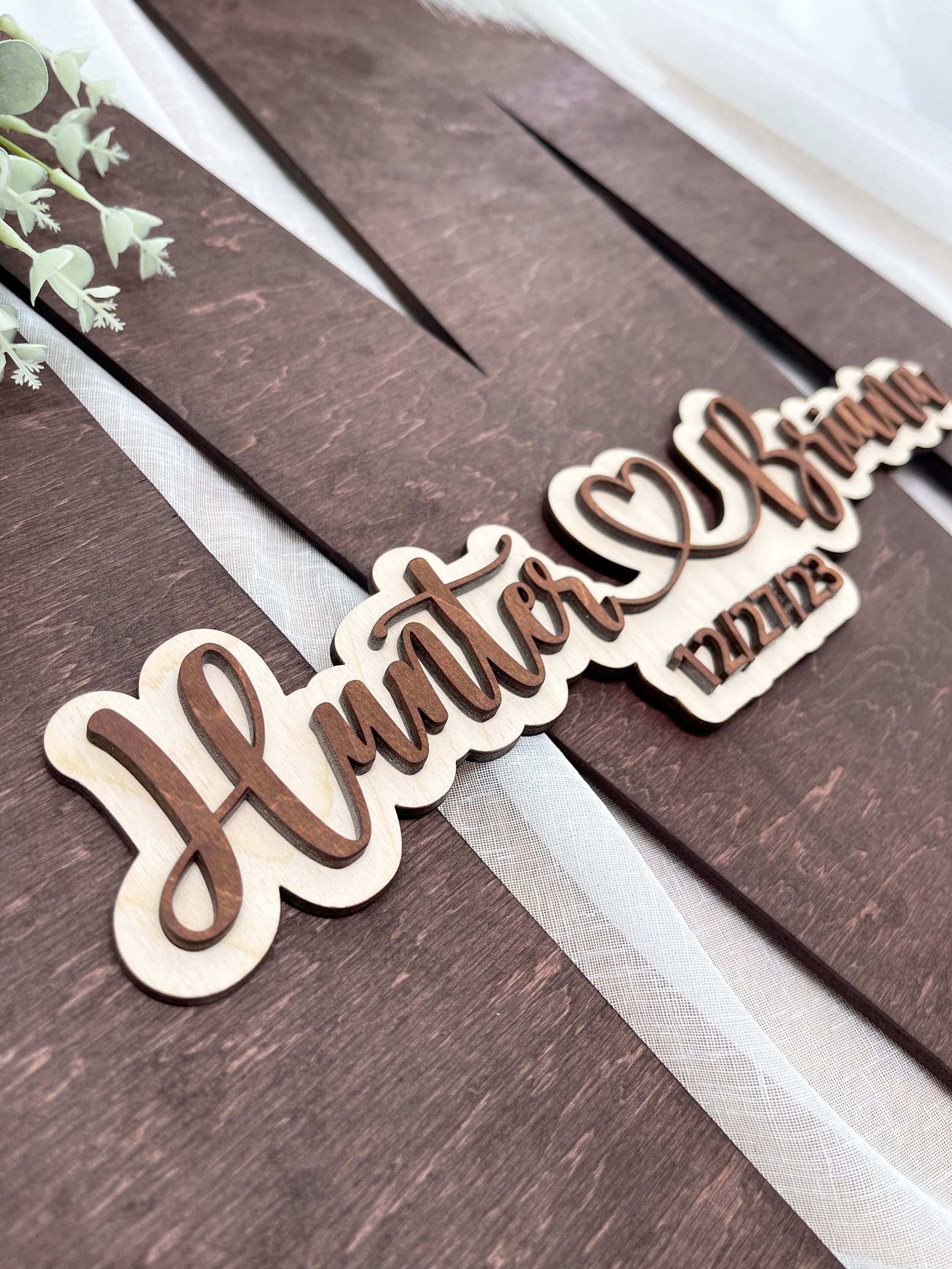 Rustic Wooden Letter Guest Book Alternative: Custom Wedding Decor - Etsy
