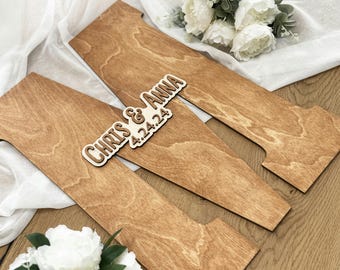 3D Wood Letter Guest Book Alternative – Personalized Wedding Sign