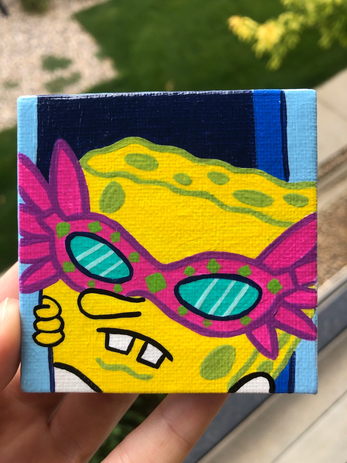 Mini Canvas Painting / Spongebob Etsy