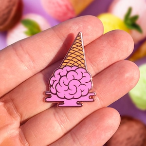Meltdown Pin | Hard Enamel Pin | Funny Pin | Funny Enamel Pin | Cute Pin | Ice Cream Pin | Mental Health Pin | Anxiety Pin | Funny Gift