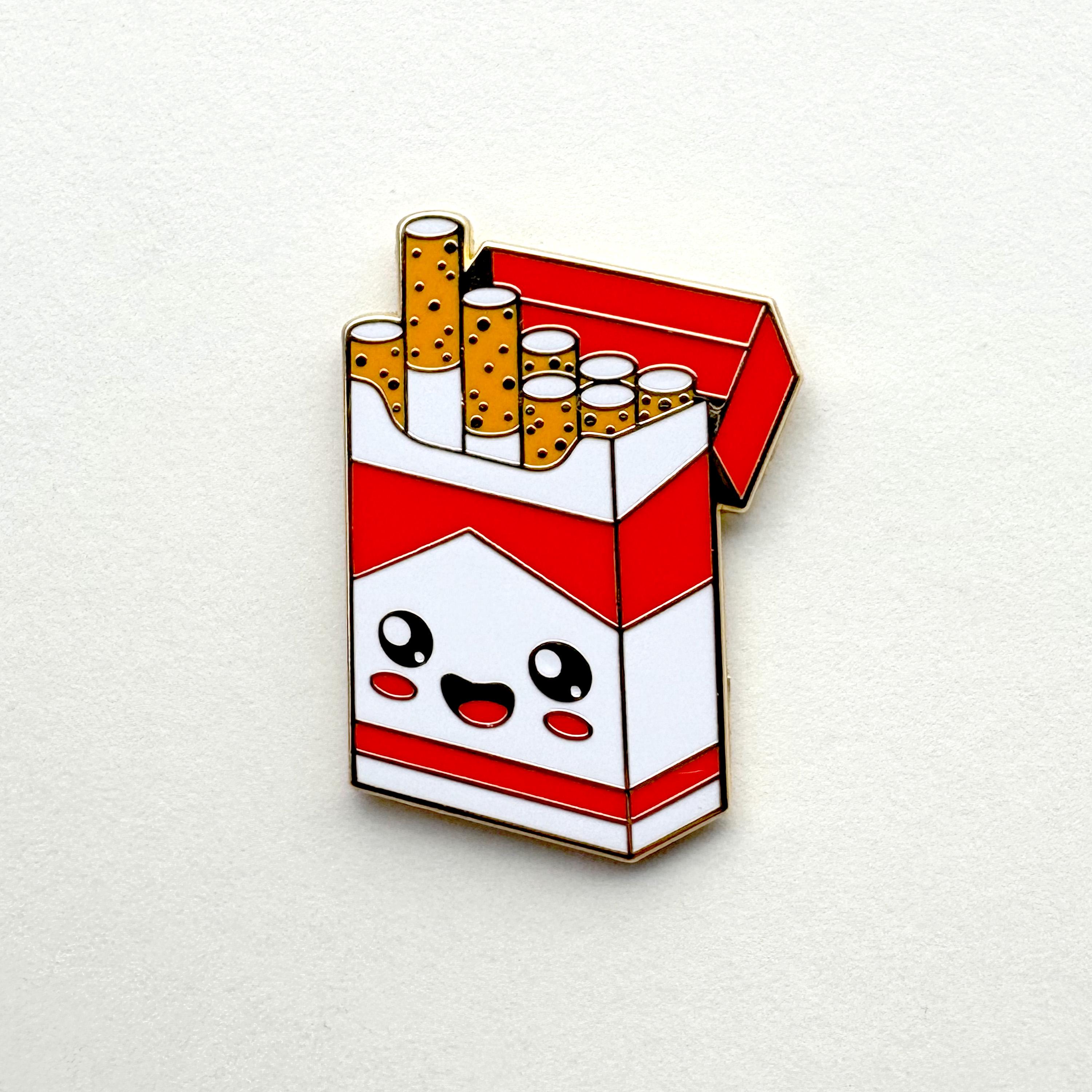 cute cigarette Kawaii Cigarettes Pin | Hard Enamel Pin | Funny Pin | Funny Enamel Pin |  Cute Pin | Kawaii Pin | Cigarette Accessories | Cigarette Gift