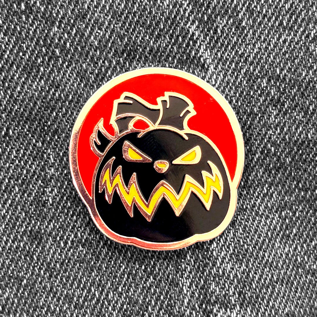 Pumpkin Enamel Pin | Black Cat Pin | Hard Enamel Pin | Halloween Pin ...