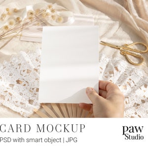 Mockup karty 5x7, Karta ślubna, Mockup pustej karty, Mockup minimalistyczny, Mockup PSD, Mockup białej karty, Mockup zaproszenia, Mockup karty ihc